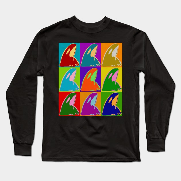 Killer Whale Pop Art Colorful Bright Best Selling Unique Gift Animal Orca Lovers Long Sleeve T-Shirt by joannejgg